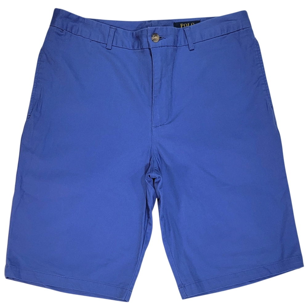 Polo Ralph Lauren Straight Flat Front Flex Fit Cotton Twill Chino Shorts • 30W